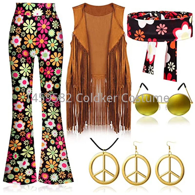 Women'S Accessories In The 70S - Strój Hippie Damski Pokój Miłość Impreza