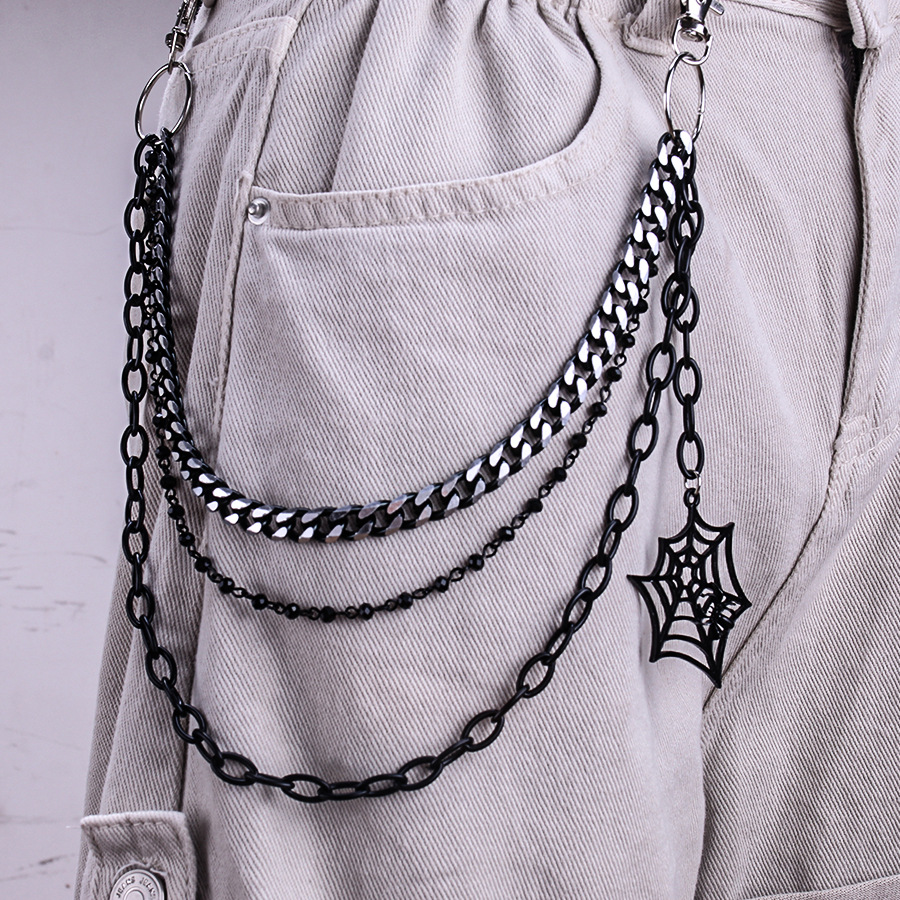 Women'S Jeans Accessories Chain - Łańcuszek na spodnie z motywem pajęczyny