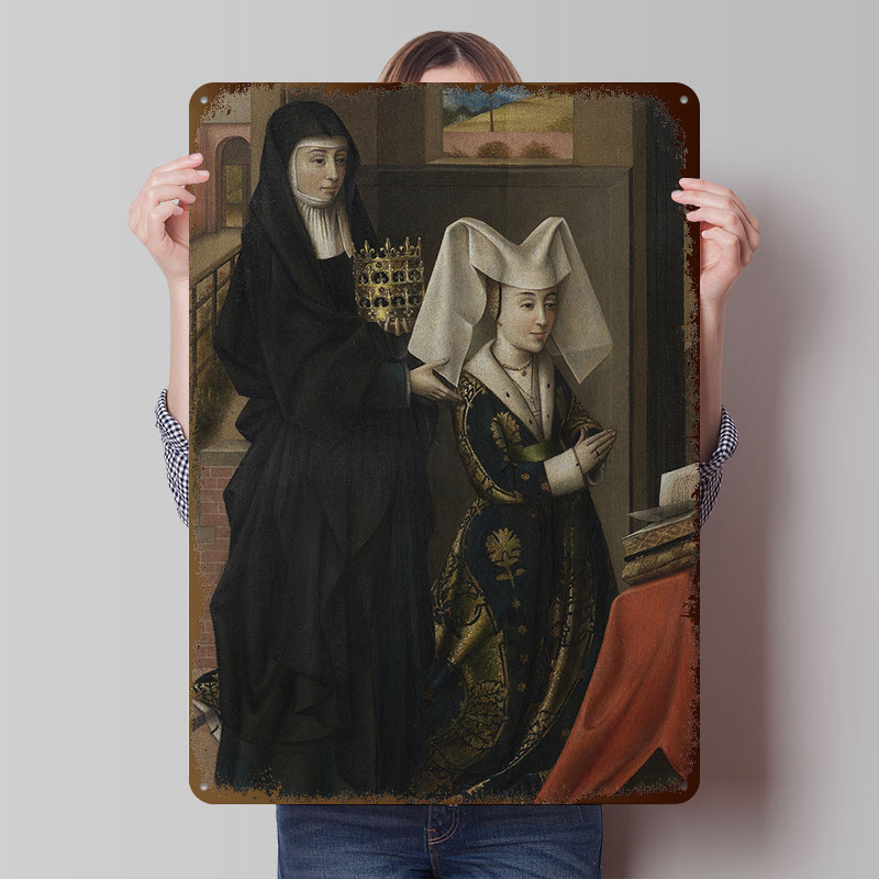Women Accessories Poster - Religijny obraz z dwoma kobietami, metalowy