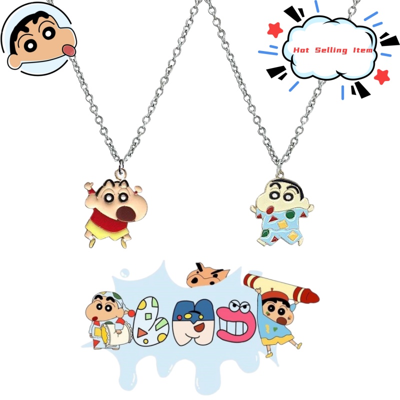 Women Accessories Gift Set - Naszyjnik z kreskówki Crayon Shin-chan, uroczy
