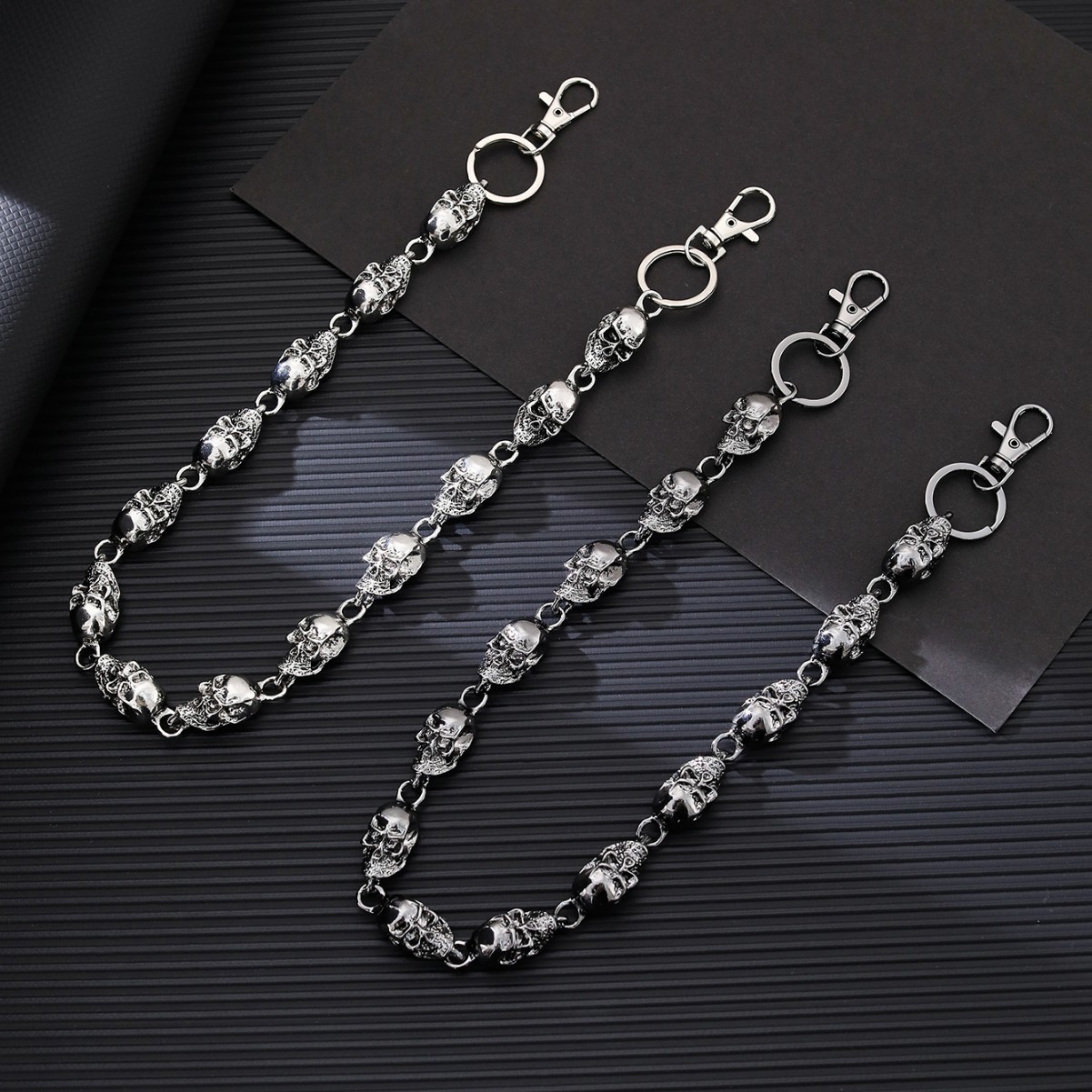 Women'S Jeans Accessories Chain - Brelok do kluczy z czaszką, łańcuszek