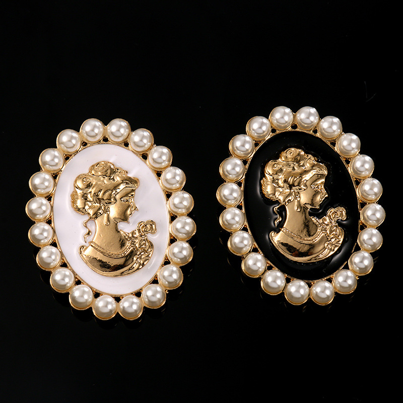 Women'S Victorian Era Accessories - Perły w stylu wiktoriańskim kamea broszka