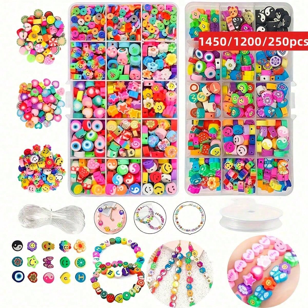 Women Accessories Gift Set - Zestaw koralików z modeliny 1450/1200/250 sztuk,
