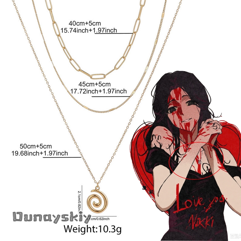 Women Accessories Gift Set - Naszyjnik Obsession Nikki, metalowe kolczyki, naszyjnik,