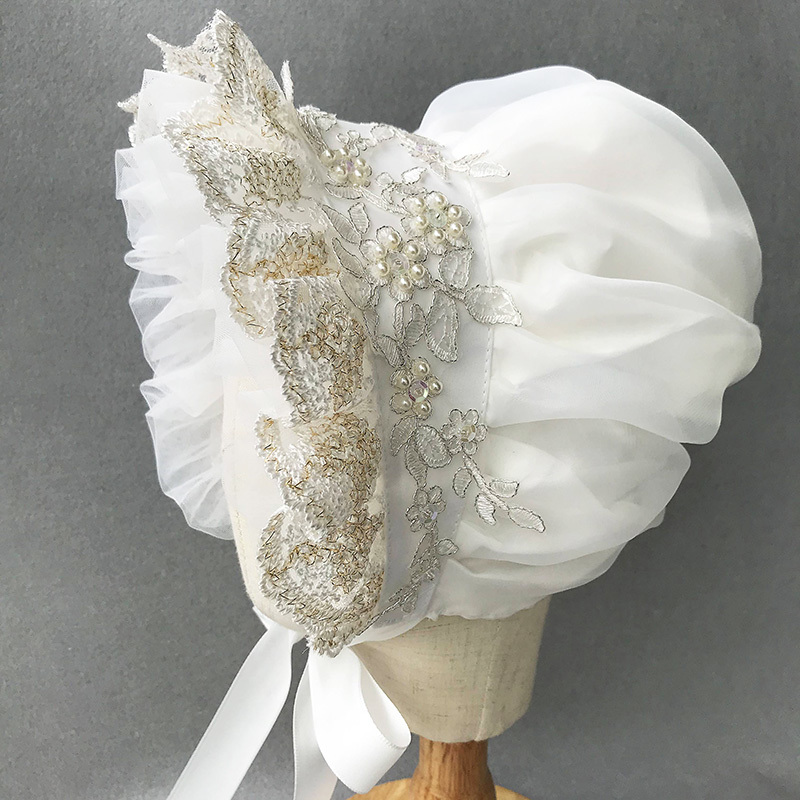 Women'S Victorian Era Accessories - Wiktoriańska czapka z falbankami czapka wiejska