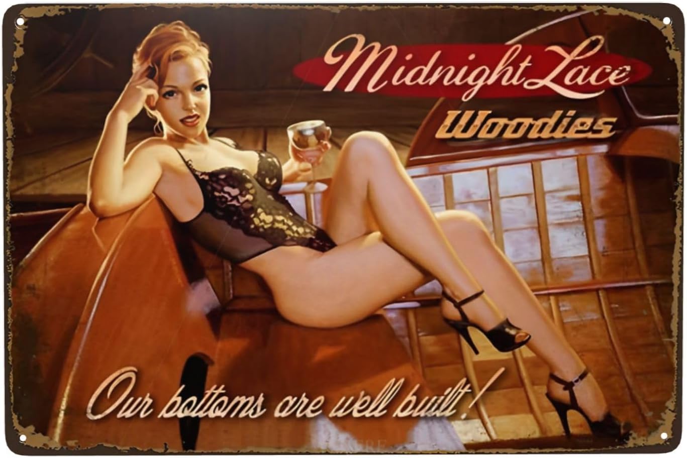 Women Accessories Poster - 1p, Midnight Lace Woodies Pin-up Girl