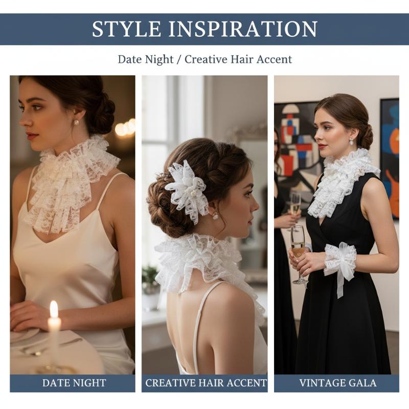 Elegancki odpinany koronkowy ż – Women'S Victorian Era Accessories recenzja i cena