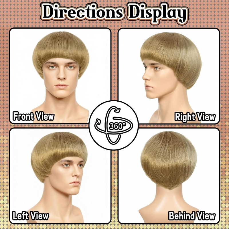 Krótka blond peruka typu bowl  – Women'S Accessories In The 70S recenzja i cena