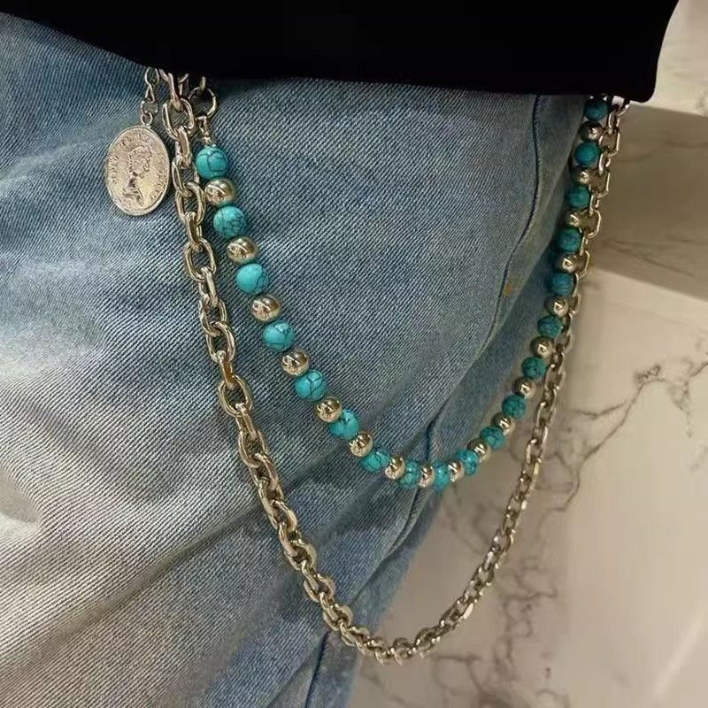 Metalowe Punk Rockowe Warstwow – Women'S Jeans Accessories Chain recenzja i cena