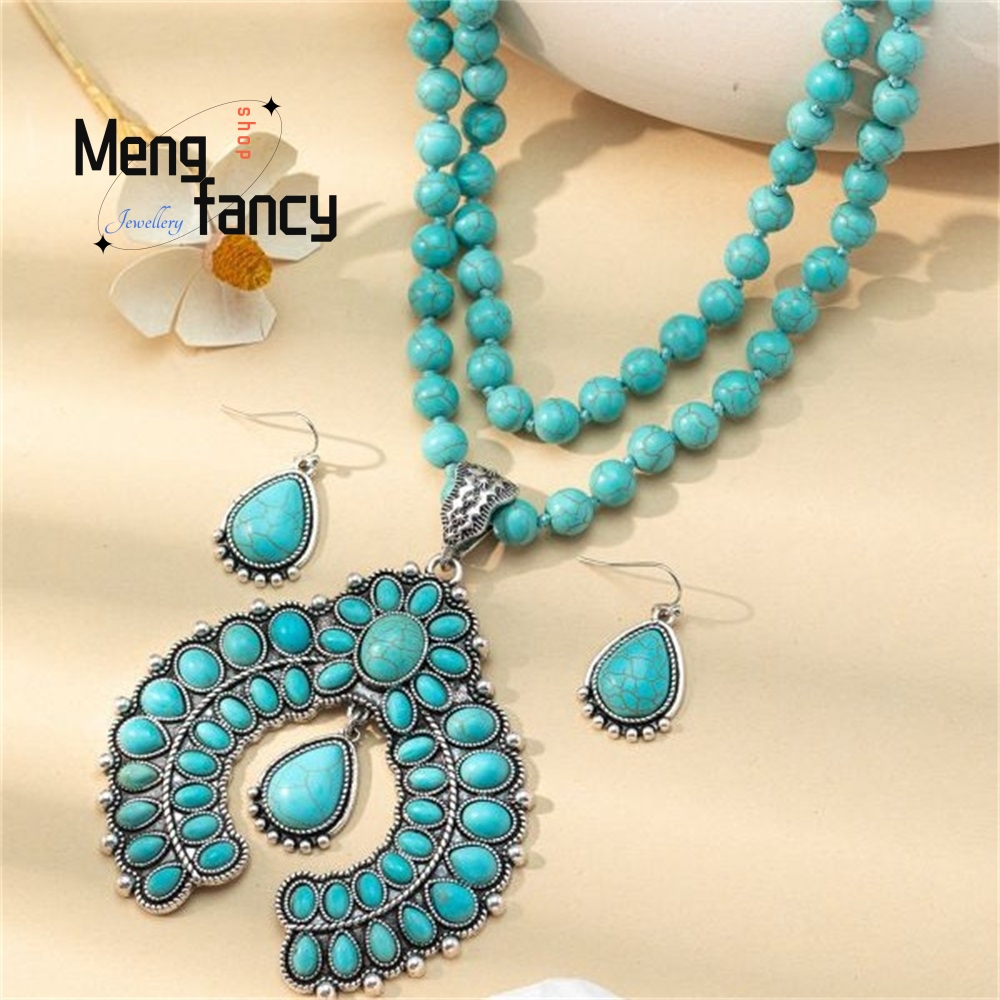 Retro Kolczyki Kwiaty Trzywars – Layered Necklace Set recenzja i cena