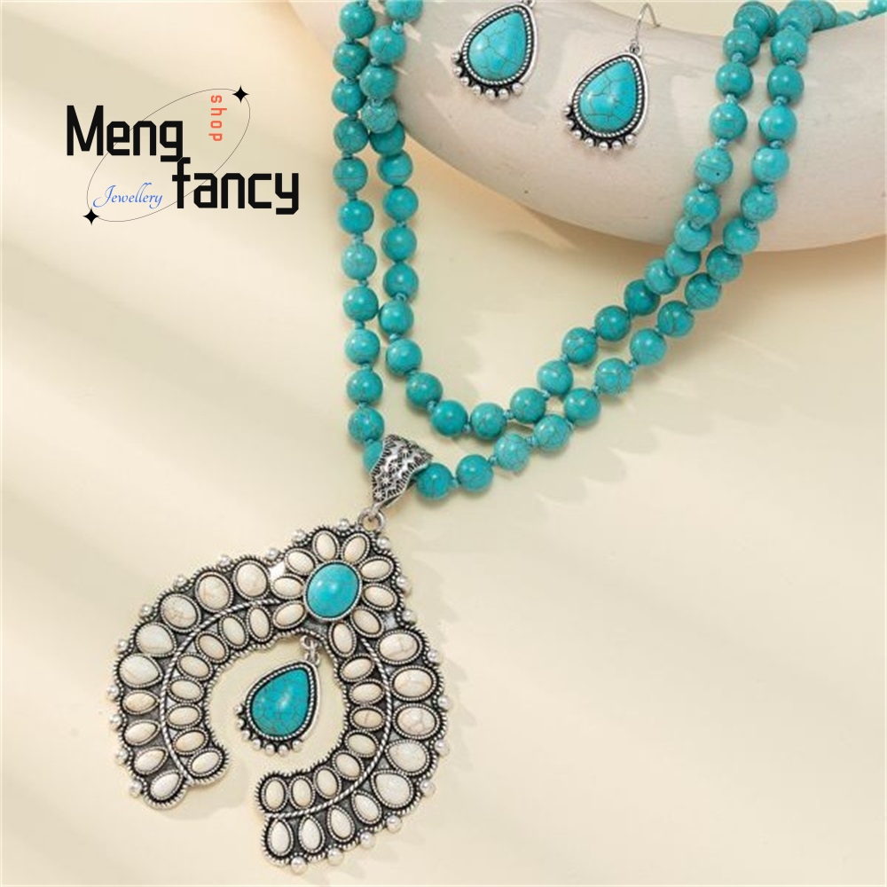 Retro Kolczyki Kwiaty Trzywars – Layered Necklace Set recenzja i cena
