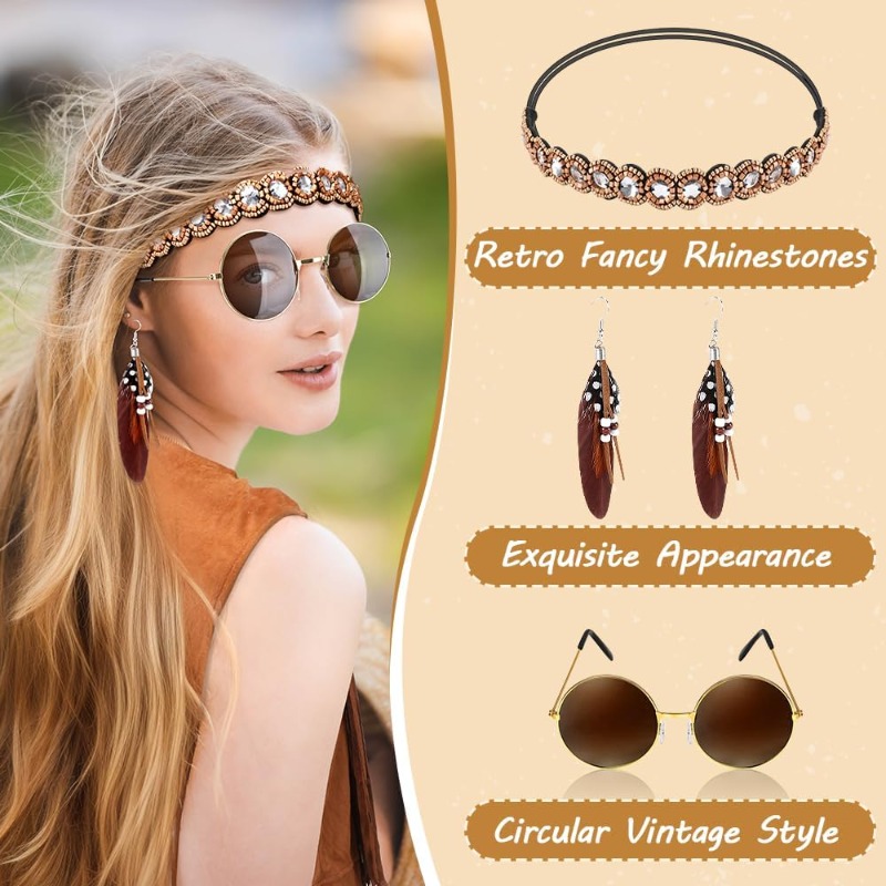 5 szt. Akcesoriów do kostiumu  – Women'S Accessories In The 70S recenzja i cena