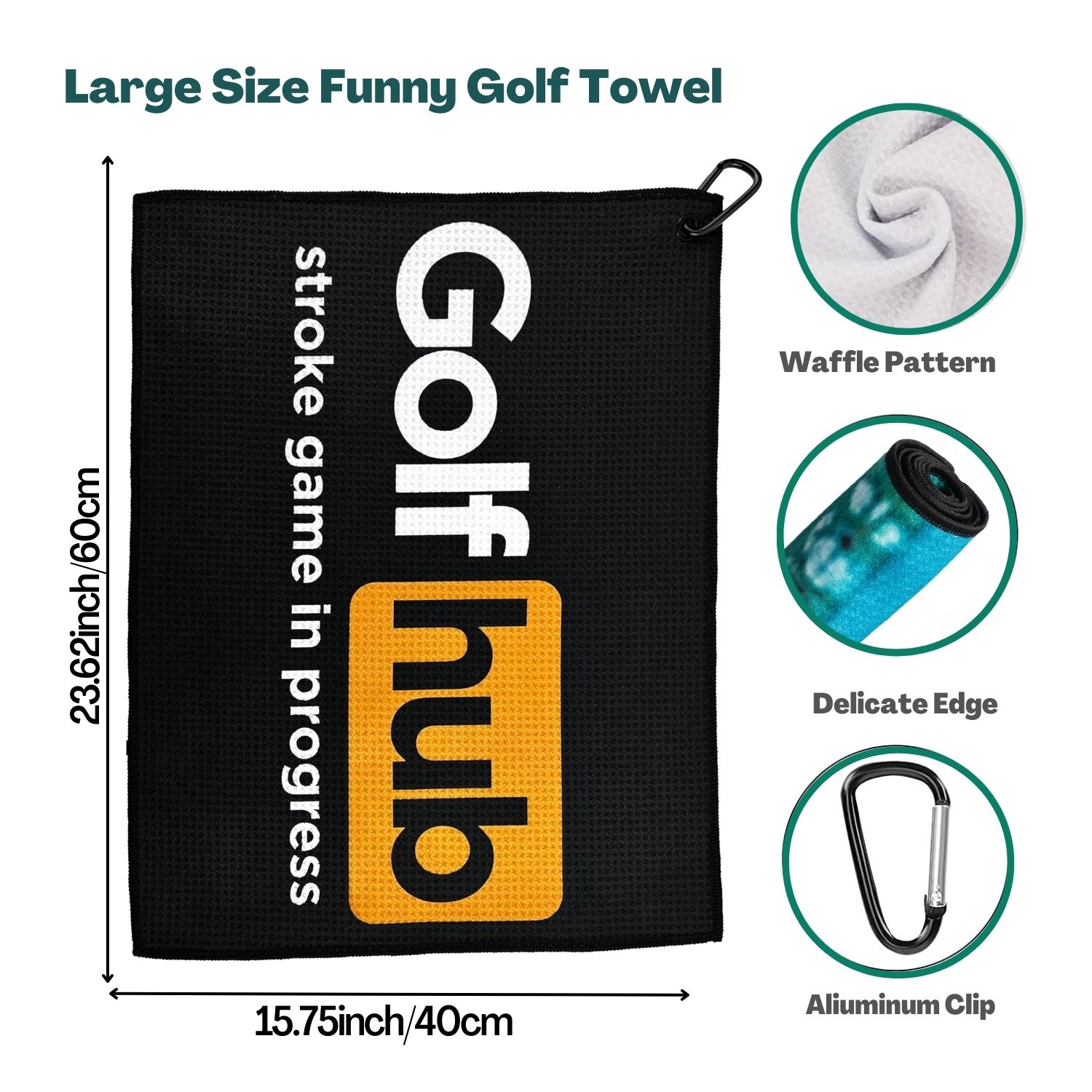 Zabawny ręcznik golfowy z mikr – Women'S Golf Accessories recenzja i cena