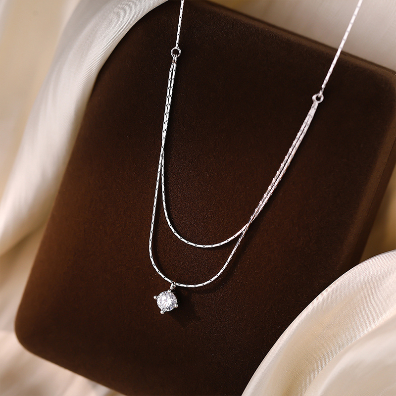Naszyjnik damski ze srebra pró – Layered Necklace Set recenzja i cena