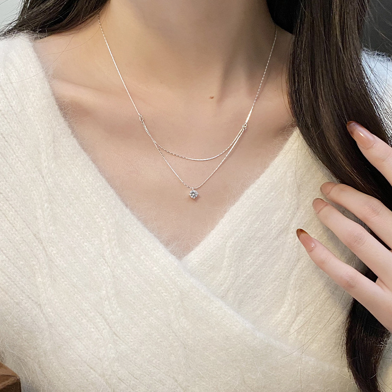 Naszyjnik damski ze srebra pró – Layered Necklace Set recenzja i cena