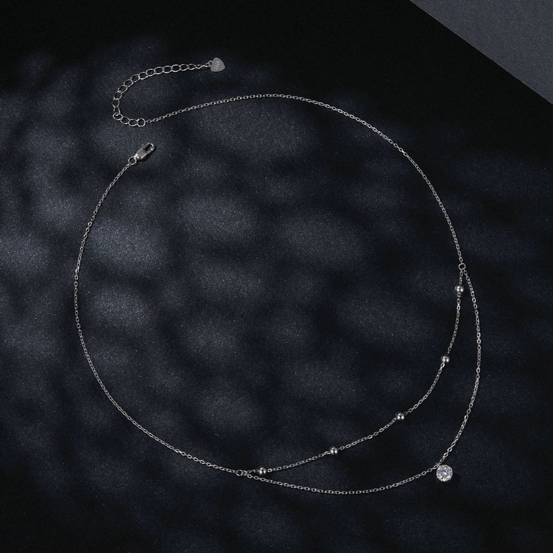 Naszyjnik Bamoer U 0.5CT Moiss – Layered Necklace Set recenzja i cena