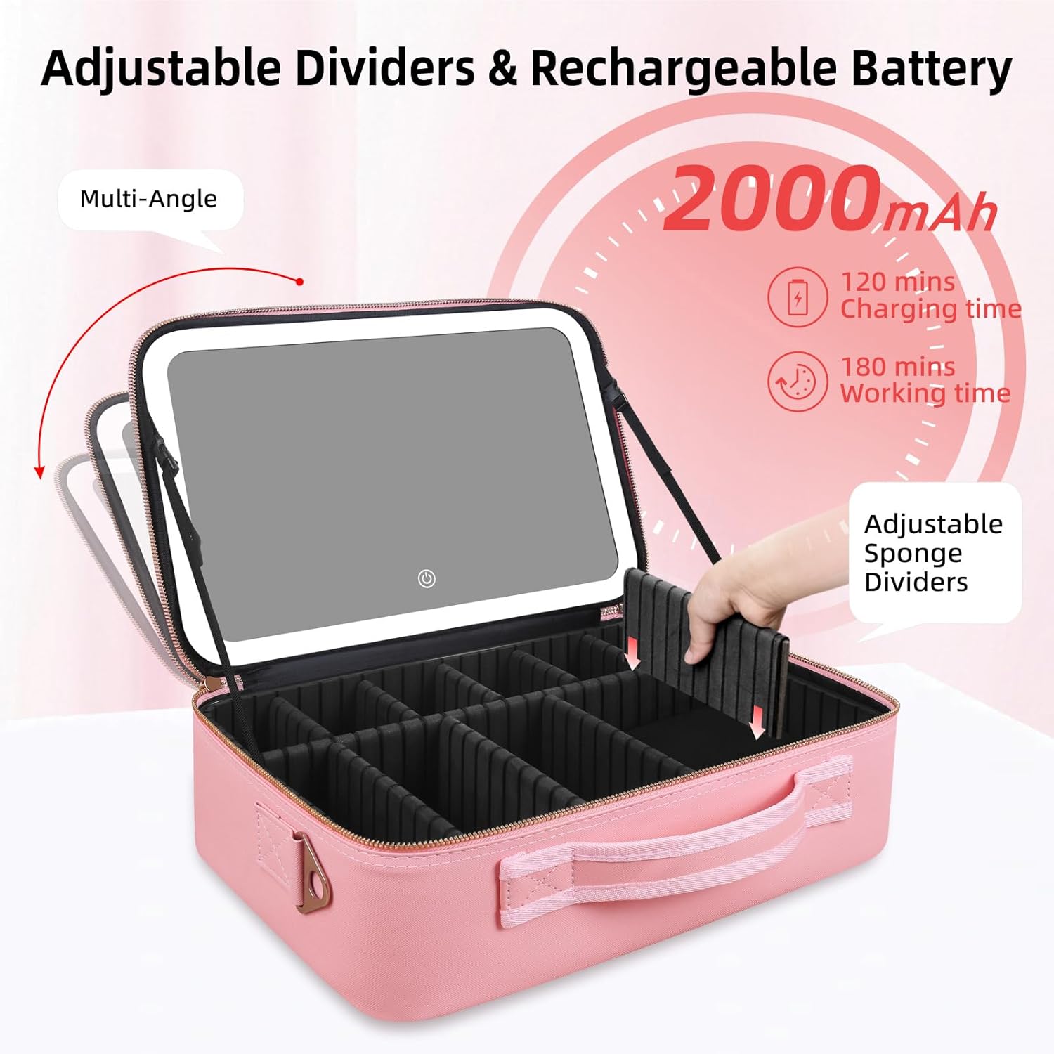 Duża kosmetyczka z lustrem LED – Women Accessories Organizer recenzja i cena